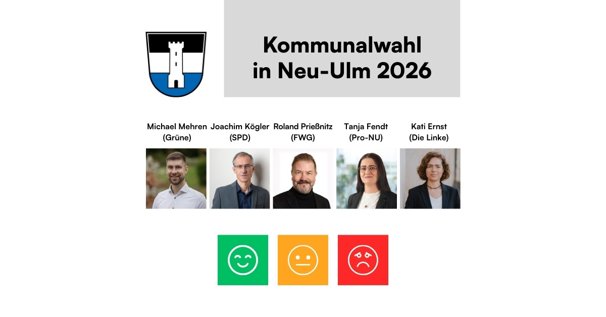 Queerpolitische Wahlprüfsteine zur OB-Wahl in Neu-Ulm 2026