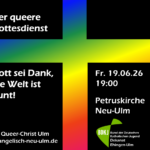 Flyer zum queeren Gottesdienst 2026