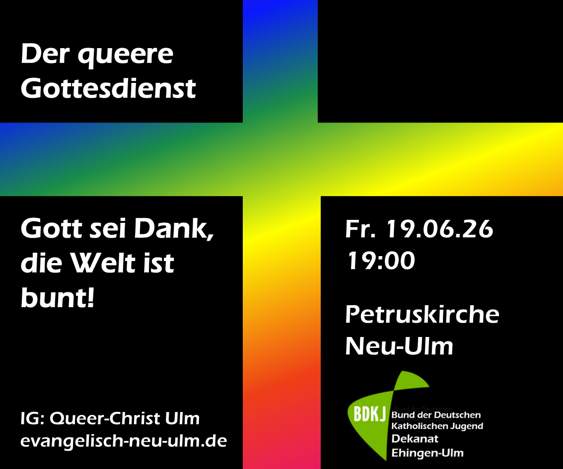 Flyer zum queeren Gottesdienst 2026