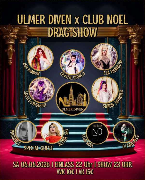 Plakat für die Veranstaltung Ulmer Diven X Club Noel