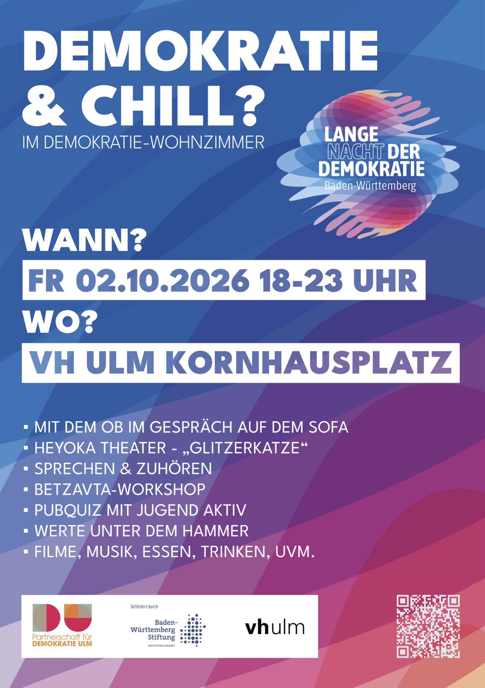 Plakat zur Langen Nacht der Demokratie